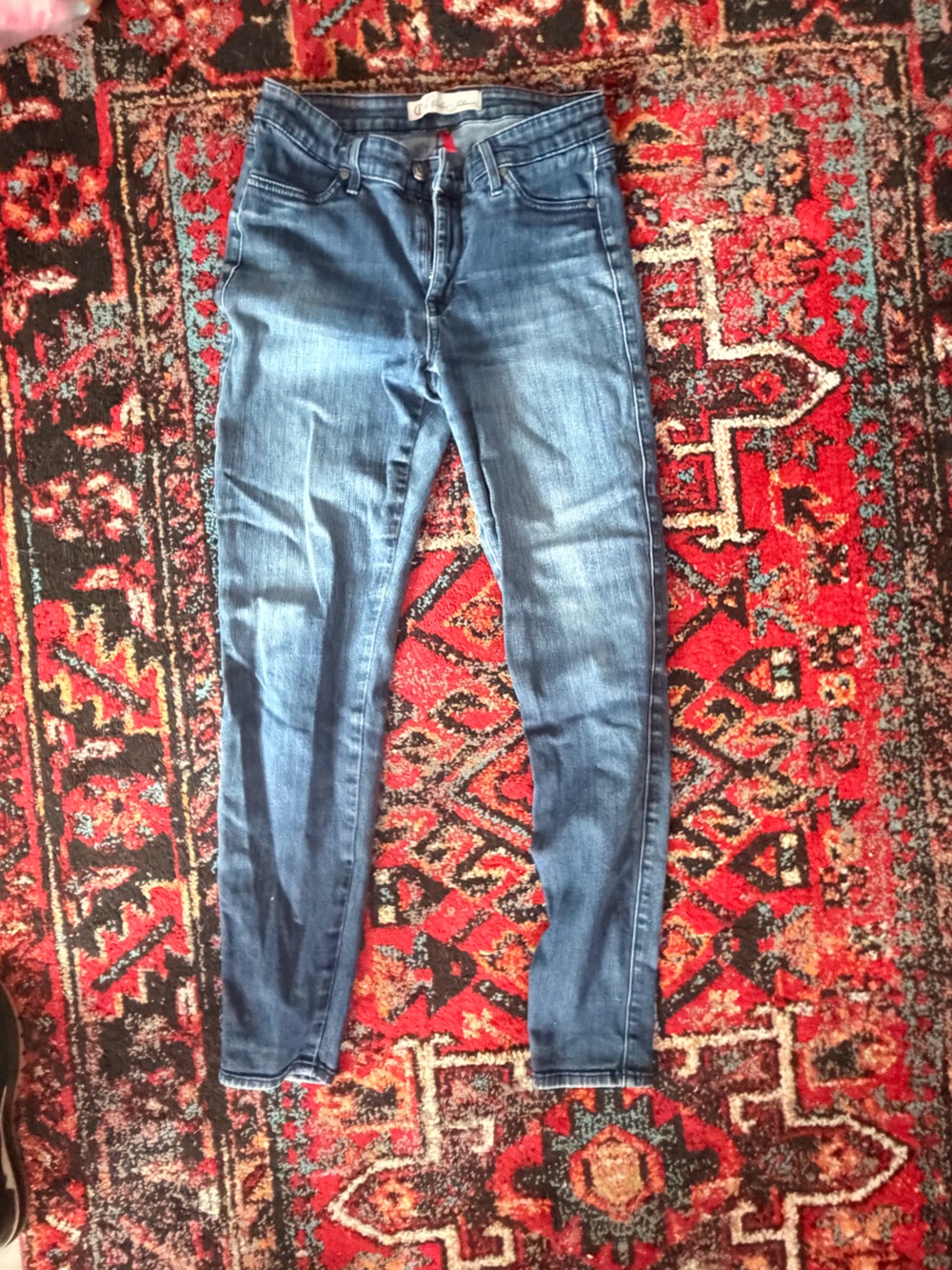 Classic High-Rise Women's Skinny Jeans in Medium Blue